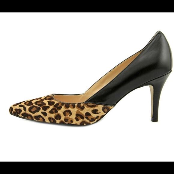 NEW/BOX COLE HAAN KYLE ANIMAL PRINT LEOPARD LEATHER PUMPS - Picture 6 of 9